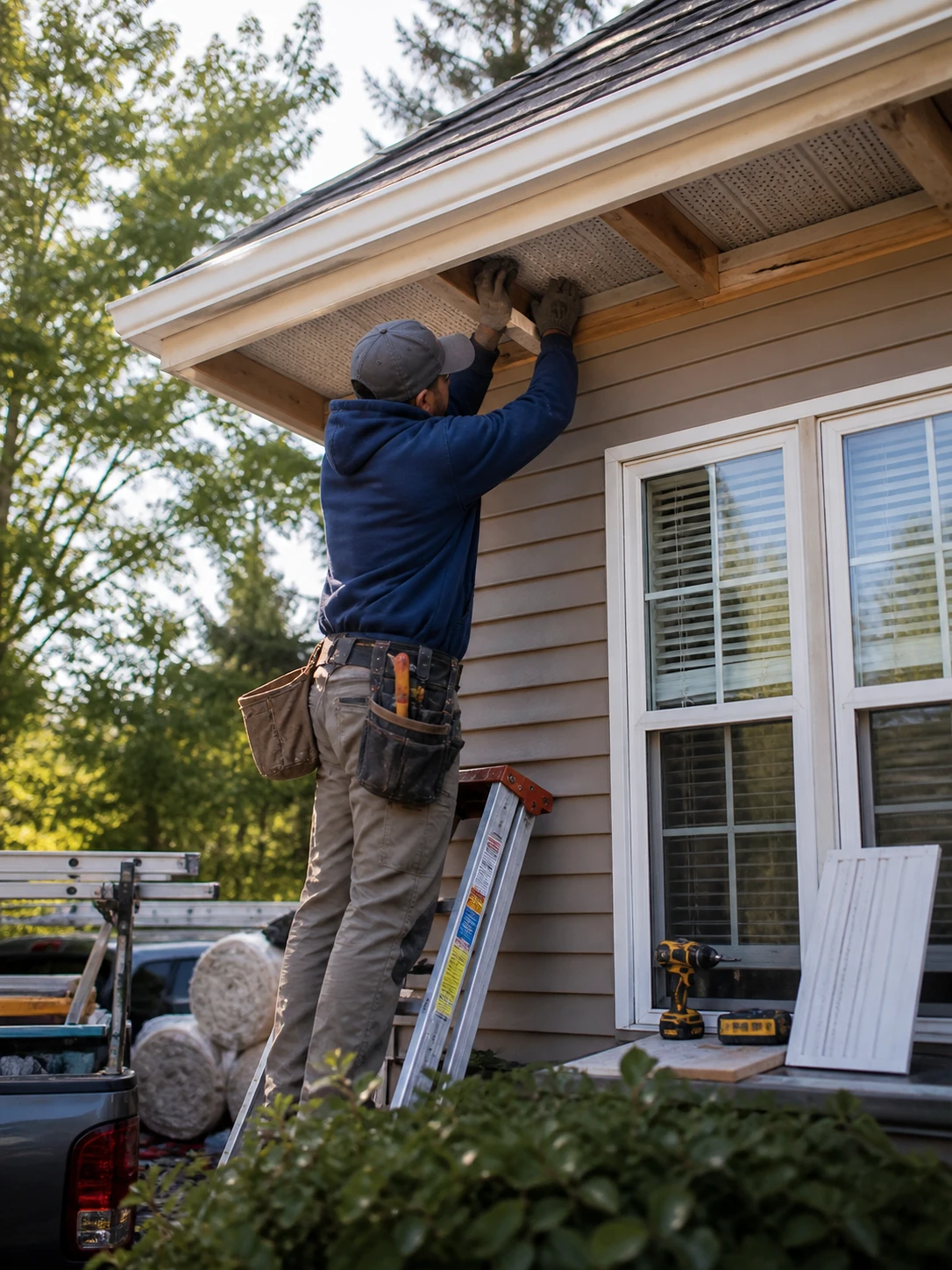 Carpentry and roofing work by McMahon Insulation